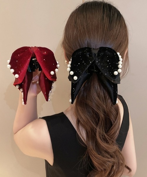gossip!ロサンゼルス ヘアクリップ 「Y2Kガーリー」レトロパール
