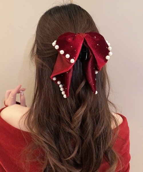gossip!ロサンゼルス ヘアクリップ 「Y2Kガーリー」レトロパール