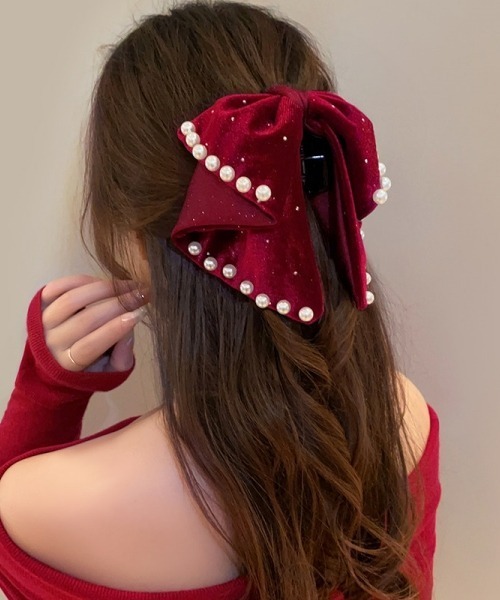 gossip!ロサンゼルス ヘアクリップ 「Y2Kガーリー」レトロパール