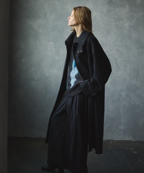 「CIASENSE」 ステンカラーコート M ブラック メンズ_画像3