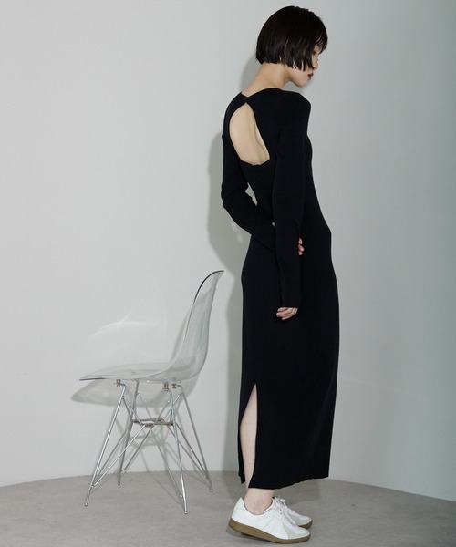 「leimn」 ニットワンピース FREE ブラック レディース_画像2
