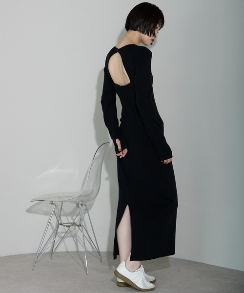 「leimn」 ニットワンピース FREE ブラック レディース_画像4