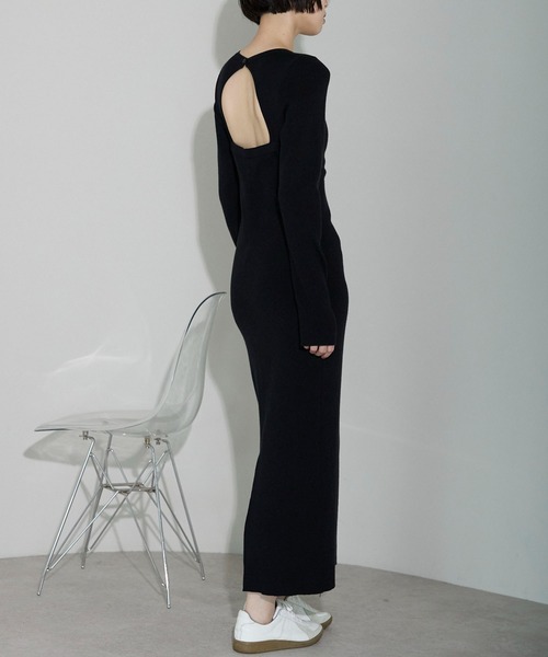 「leimn」 ニットワンピース FREE ブラック レディース_画像5