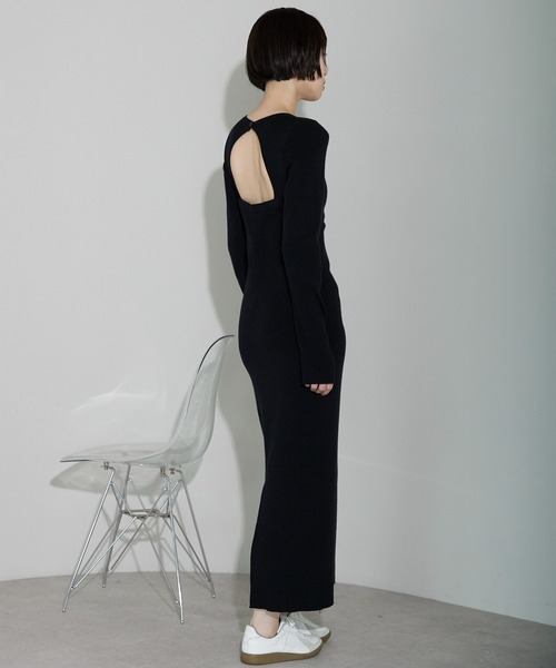 「leimn」 ニットワンピース FREE ブラック レディース_画像6