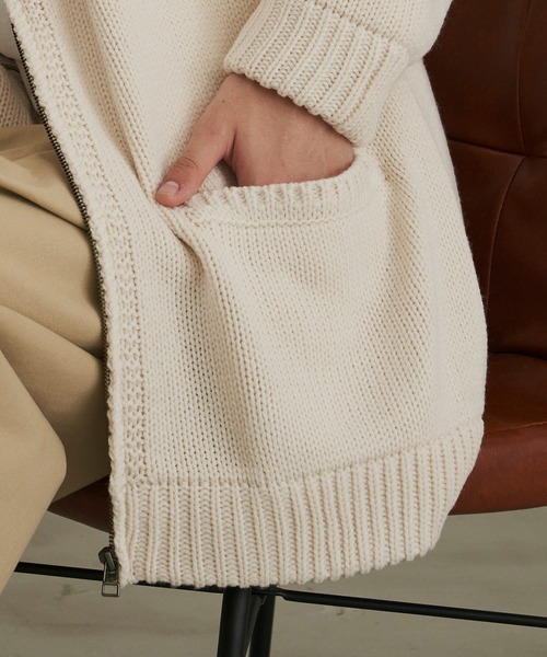 「Revo.」 ニットカーディガン 1 ナチュラル メンズ_画像9