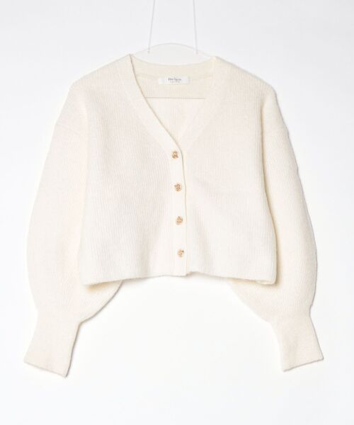 Her lip to ニットカーディガン S ホワイト レディース : ZOZOTOWN