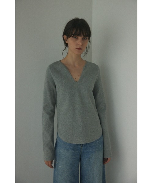 「BLACK BY MOUSSY」 長袖カットソー FREE ネイビー レディース_画像8