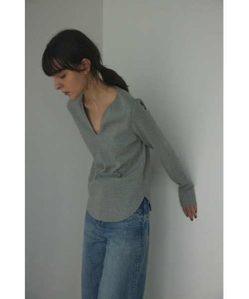 「BLACK BY MOUSSY」 長袖カットソー FREE ネイビー レディース_画像9