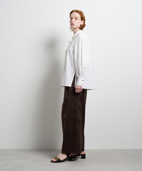 LANVIN en Bleu ブラウス シャツ シルキータイプライターボウタイ 