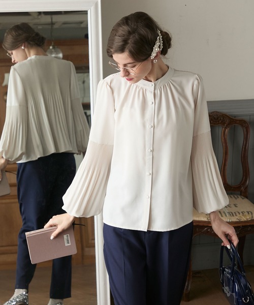 「BONLECILL noir」 長袖ブラウス FREE アイボリー レディース_画像2