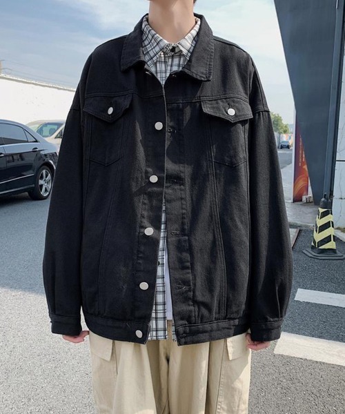 【90~00s】ペレペレ/オーバーサイズブラックデニムジャケット/Gジャン/XL KELVIN デニムジャケット gジャン Basic Oversized Denim Jacket
