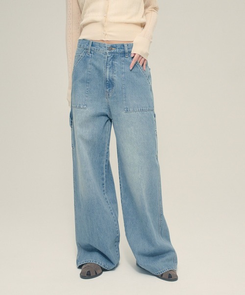 ワイドパンツ ジーンズ デニム デニムパンツ 「eL」Denim Painter