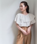「titivate」 半袖ブラウス M オフホ...の詳細画像2