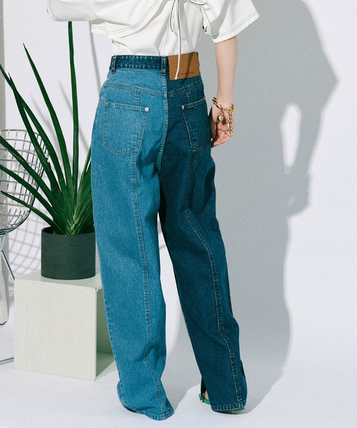 「MAISON SPECIAL」 デニムパンツ 38 ブラック レディース_8