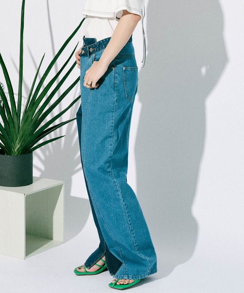 「MAISON SPECIAL」 デニムパンツ 38 ブラック レディース_11