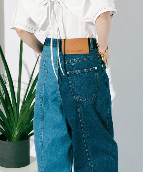 「MAISON SPECIAL」 デニムパンツ 38 ブラック レディース_13