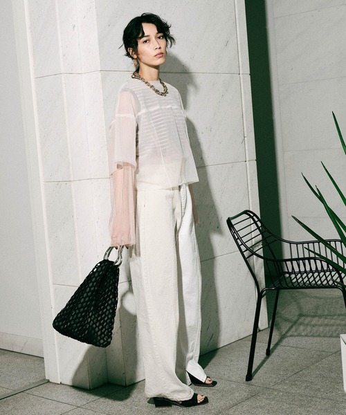 「MAISON SPECIAL」 デニムパンツ 38 ブラック レディース_15