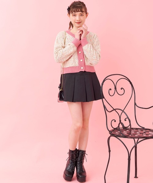 「titty&Co. PETIT」 ニットカーディガン FREE ピンク レディース_画像2