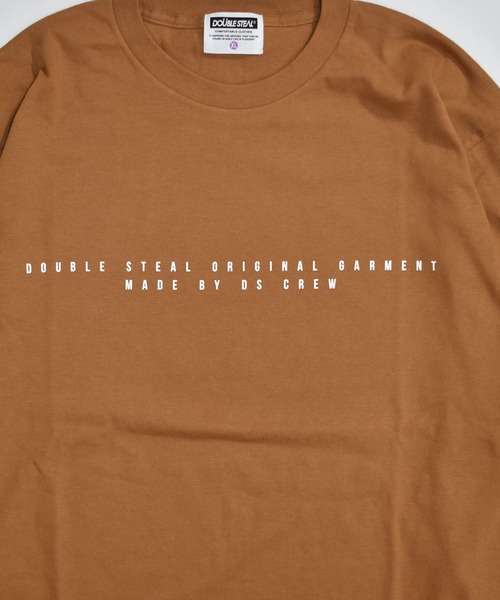 「DOUBLE STEAL」 長袖Tシャツ - ライトブラウン メンズ_画像6