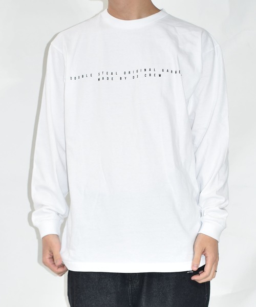 「DOUBLE STEAL」 長袖Tシャツ - ライトブラウン メンズ_画像9