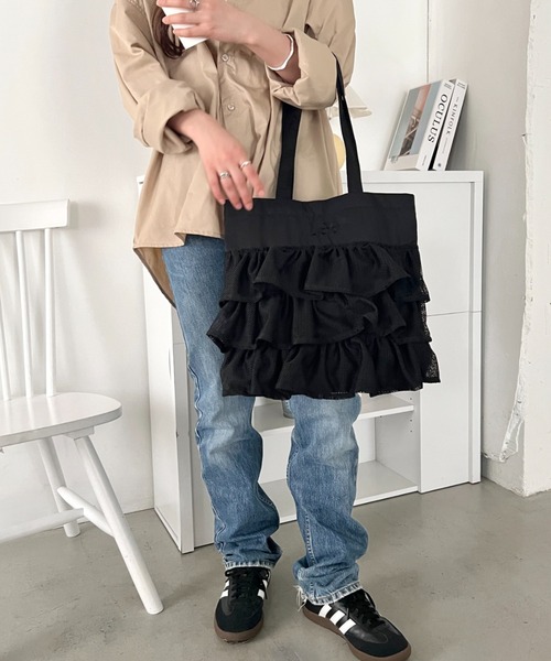 Lee（リー） トートバッグ Lee/メッシュフリル BIG トートバッグ/軽量
