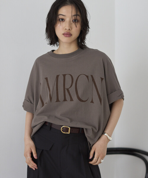 AMERICANA（アメリカーナ） tシャツ 別注 クロップド ワイドシルエット