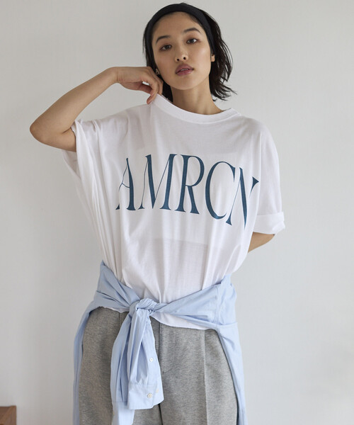 アメリカーナ ビッグTシャツ AMERICANA（アメリカーナ） tシャツ 「AMERICANA」別注-ビッグロゴT