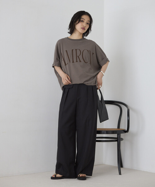 AMERICANA（アメリカーナ） tシャツ 別注 クロップド ワイドシルエット