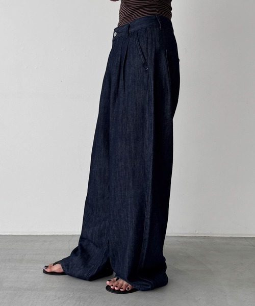 「CANAL JEAN」 「El mar」デニムパンツ SMALL ダークブルー レディース