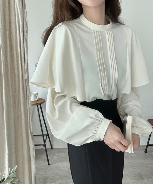 「LAUIR」 長袖ブラウス LARGE モカ レディース_画像2