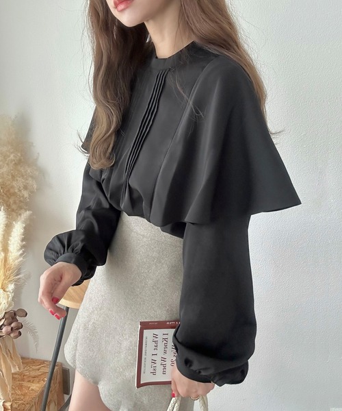 「LAUIR」 長袖ブラウス LARGE モカ レディース_画像6