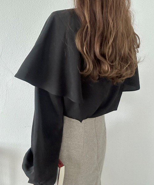 「LAUIR」 長袖ブラウス LARGE モカ レディース_画像8