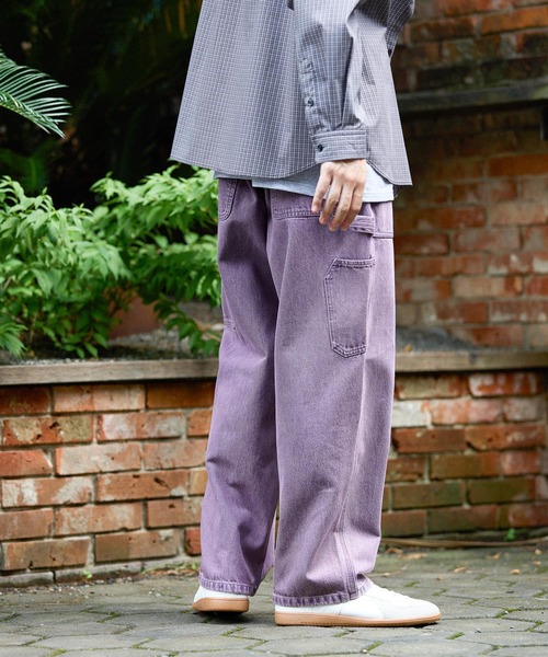 niko and…（ニコアンド） デニムパンツ LARGE パープル メンズ