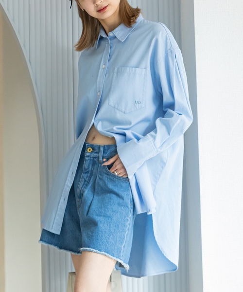 「U by SPICK&SPAN」 長袖シャツ FREE ブルー レディース_画像3