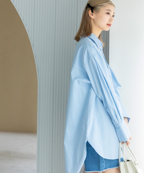 「U by SPICK&SPAN」 長袖シャツ FREE ブルー レディース_画像8