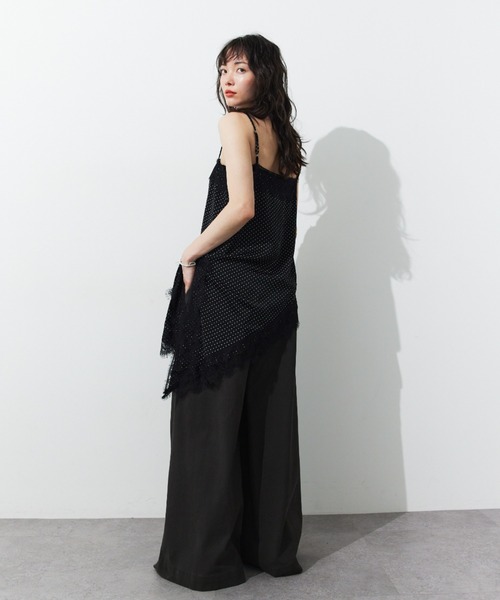 HANNE キャミソール ドットサテンレースキャミ : ZOZOTOWN Yahoo!店