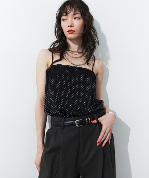 HANNE キャミソール ドットサテンレースキャミ : ZOZOTOWN Yahoo!店