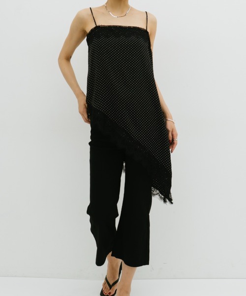 HANNE キャミソール ドットサテンレースキャミ : ZOZOTOWN Yahoo!店