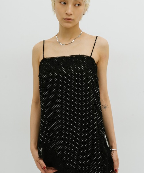 HANNE キャミソール ドットサテンレースキャミ : ZOZOTOWN Yahoo!店