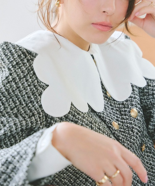 「KOBE LETTUCE」 長袖ブラウス M オフホワイト レディース_画像2