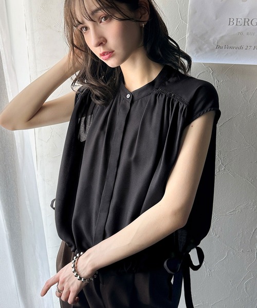 「classicalelf」 半袖ブラウス LARGE ブラック レディース_画像3