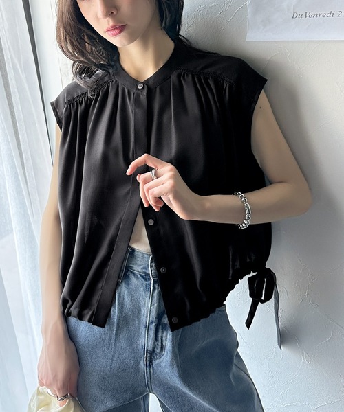 「classicalelf」 半袖ブラウス LARGE ブラック レディース_画像10
