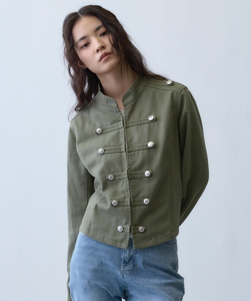 Clum ミリタリージャケット モッズコート military napoleon button