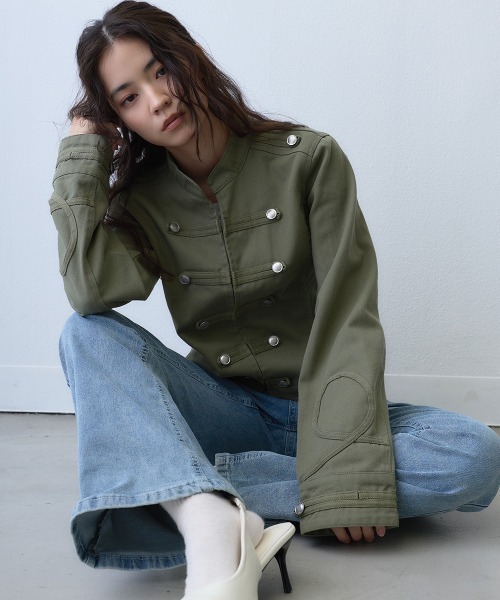Clum ミリタリージャケット モッズコート military napoleon button