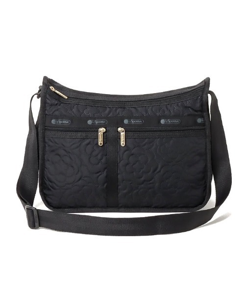 日本限定 レスポートサック パフィーブロッサム ショルダーバッグ 黒 日本限定】QUINN BAG/パフィーブロッサムズ / LeSportsac