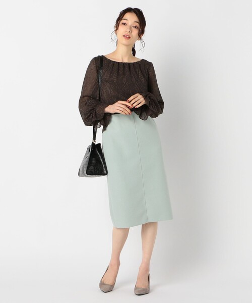 ノーリーズソフィー　ダブルジャージータイトスカート NOLLEY'S Sophi スカート ダブルジャージータイトスカート