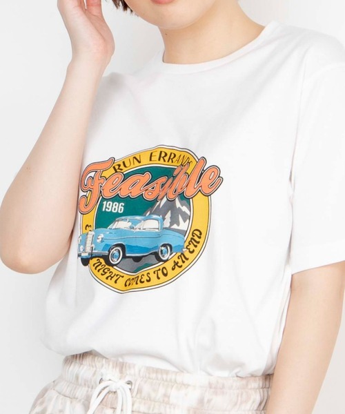 Tシャツ Tシャツ Wego レトロcarプリントtシャツ Zozotown Paypayモール店 通販 Paypayモール