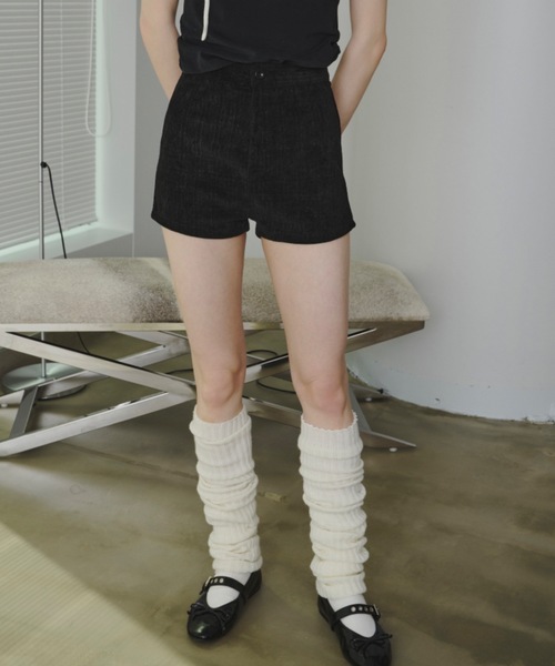 SHAGGIE パンツ モノグラムタイトハイウエストショートパンツ