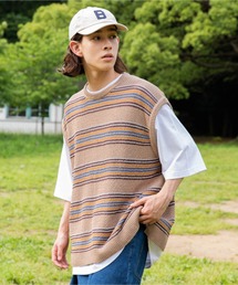 ベスト Wego レトロボーダーニットベスト Zozotown Yahoo 店 通販 Yahoo ショッピング