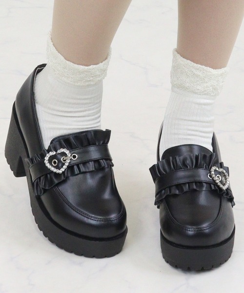 LOVEHUNTER（ラブハンター） ローファー LOVEHUNTER / 厚底ビジュー